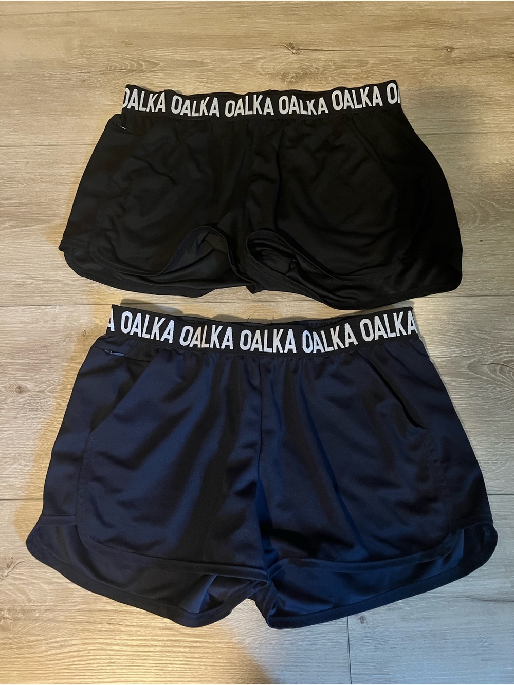 Oalka Black/Navy Athletic Running Shorts Bundle